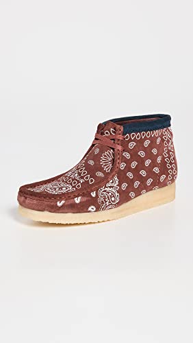 Clarks Clarks Men's Wallabee Boots, Brick Paisley, Brown, Print, 11 Medium US