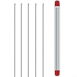 Juego de 5 agujas de gancho de acero inoxidable para piercing de cebo de carpa con pasador de flujo de aire para evitar torceduras y ayudar a mantener la estabilidad del cebo vivo