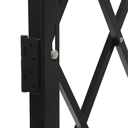 LOHISHILO Single Folding Security Gate, 48\" H x 71\" W Folding Door Gate, Iron Accordion Security Gate, Flexible Expanding Security Gate, 360° Rolling Barricade Gate, Scissor Gate or Door with Padlock - Thumbnail 7