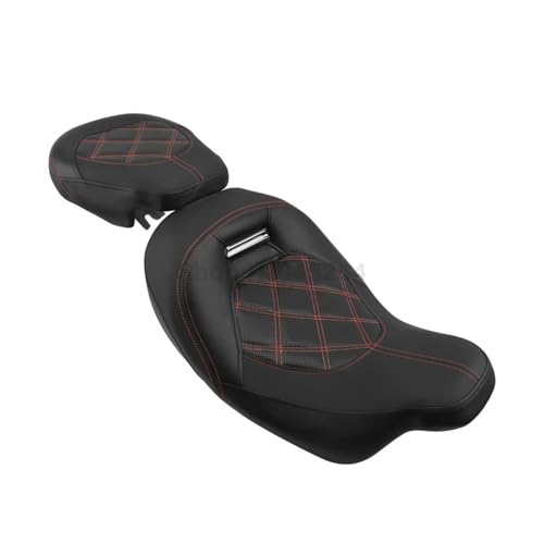Cojín asiento doble de cuero motocicleta Touring Street Glide Road King