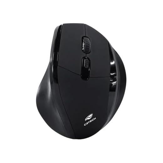 C3Tech Mouse sem fio Preto M-W120BK - formato ergonomico projetado para oferecer conforto, com 6Botoes, ate 1600DPI ajustavel, WIFI