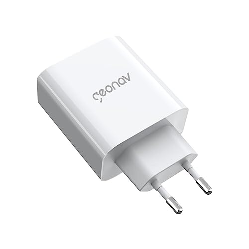 Geonav Carregador Universal SuperPower GaN Duo, 65W, 1 USB-A e 1 USB-C, tecnologias Quick Charge, Po