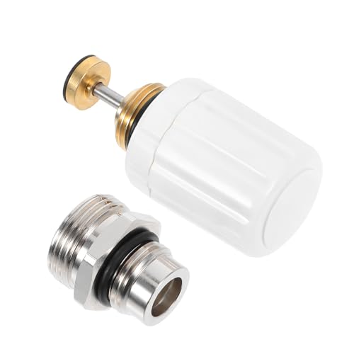 GRIRIW Spring Valve Core Underfloor Heating Manifold Reducer Vent Valves Floor Heating Distributor Valve Microwave Vent Adapter Floor Heating Distributor Spare Parts Golden Copper