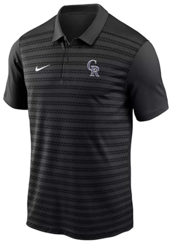 Nike Men's MLB Authentic Collection Victory Polo (US, Alpha, X-Large, Regular, Regular, Black, Colorado Rockies)
