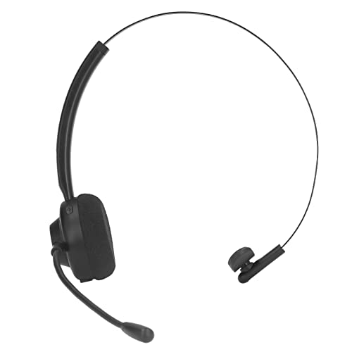 Goshyda Casque sans Fil avec Micro, Microphone Rotatif Bluetooth 5.1 Matériau en éponge Douce pour Ramasser Le Son Casque D'ordinateur pour Centre D'appels Cover