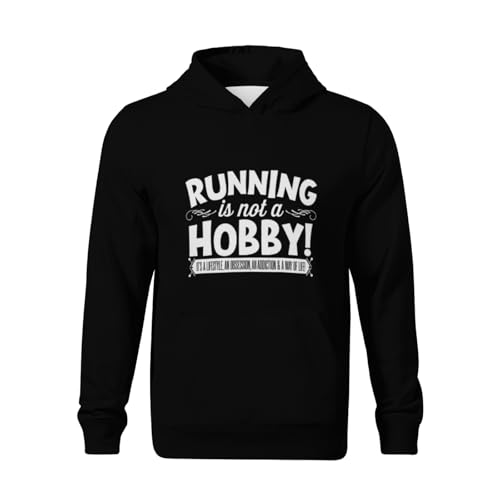 Kids Vintage Running Is Not A Hobby Gym Fitness Boys Girls Lightweight Kangaroo Pocket Fleece Hoodies2