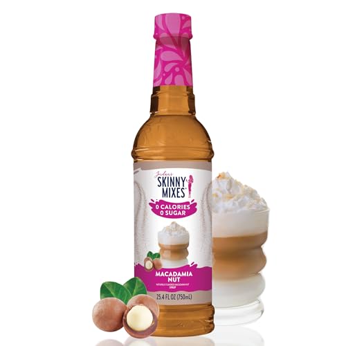 Image of Jordan's Skinny Mixes Sugar Free Coffee Syrup, Macadamia Nut Coffee Flavoring Syrup, Zero Calorie Drink Mix for Lattes, Baking, Protein Shake or Cocktail, Dairy & Gluten Free, Kosher, 25.4 Fl Oz