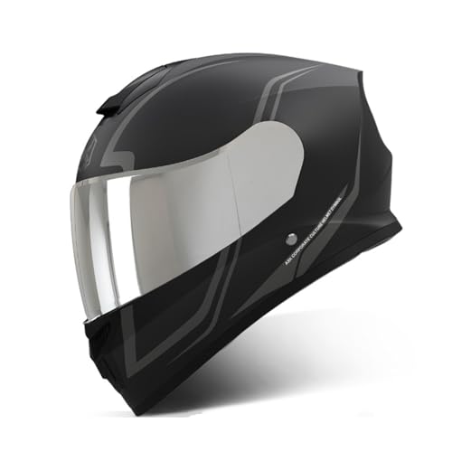 QJWMatic Casco Integrale da Moto Casco Integrale apribile per Adulti con Doppia Visiera Parasole Certificato ECE per Casco modulare da Uomo e da Donna per Scooter Touring G,54-61CM