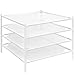 STORAGE MANIAC 4 Pack Sweater Drying Rack Stackable Mesh Clothes Dry Net Rack, White