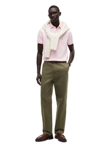 Image of Tommy Hilfiger Men's Short Sleeve Polo Shirts in Regular Fit With Stretch and Organic Pique Cotton