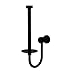 Allied Brass FT-24U-BKM Foxtrot Collection Upright Tissue Toilet Paper Holder, Matte Black