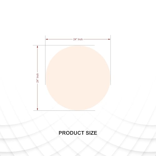 Image of Round Frameless Wall Mirror - Modern Decorative Mirror for Bathroom, Bedroom & Living Room. (24x24)