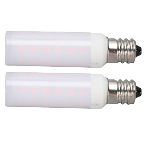 Cocoarm Paquete de 2 Bombillas LED Parpadeantes E12 220 Lm, Luz Cálida, Material de PC, Bombillas con Efecto de Fantasía para Mesa, Lámpara de Pared, Decoración Interior y Exterior