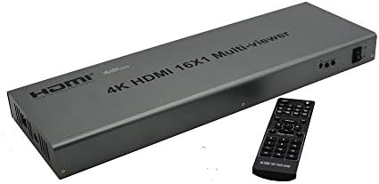 XOLORspace QV1601 16x1 4K HDMI Multi-viewer with Seamless Switching with 12 Modes of Video Segmentation
