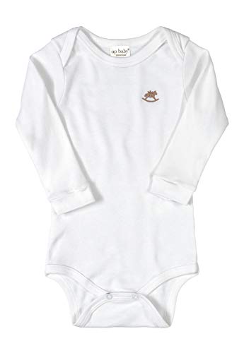 Body Manga Longa Básico, Up Baby, Bebê unissex, Branco Especial, P