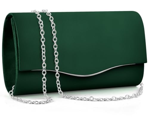 Image of TINDTOP Clutch Purses for Women, Formal Evening Bags Suede Shoulder Envelope Party Handbags Wedding Cocktail Prom Clutches
