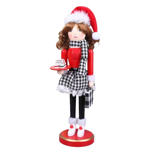 Casse Noisette Dame de Noël statue stable pour décor de cheminée
