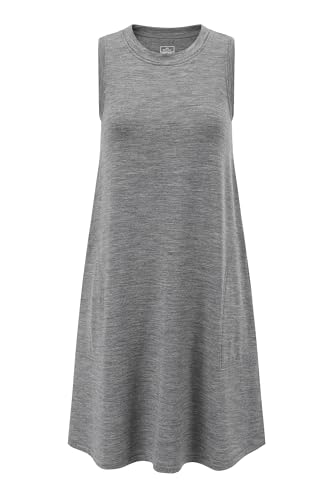 Image of Women's Merino Wool Tank Dress Loose Casual Swing with Pockets