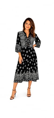 Robe d'été légère en viscose imprimé rose pour vos vacances