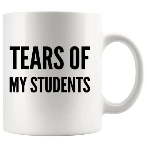 Panvola 'Tears of My Students ' Taza para profesor, divertido regalo de graduación para profesor instructor de física, química, cálculo taza de café de cerámica (11 oz, blanco) Panvola 'Tears of My Students ' Taza para profesor, divertido regalo de graduación para profesor instructor de física, química, cálculo taza de café de cerámica (11 oz, blanco)
