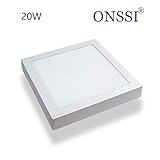 Plafón LED Cuadrado con una potencia de 20W, cuya principal característica reside en la facilidad de instalación en cualquier tipo de techo; ya sea de escayola, hormigón o cualquier otra superficie.