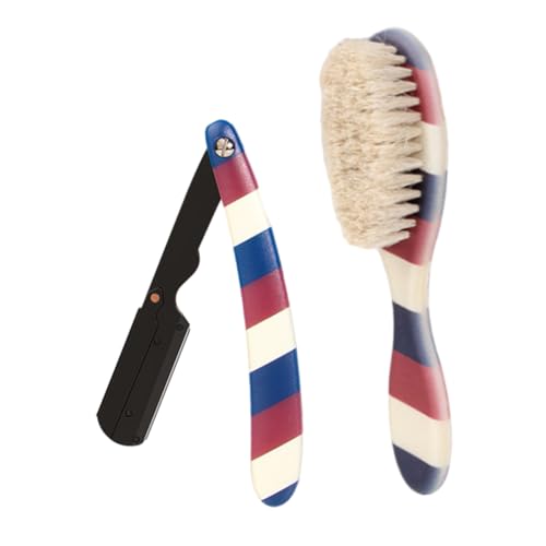 VICASKY Stylish Beard Care Kit Razor Shaving Brush Comb Barber Brush Shaving Accessories for Men