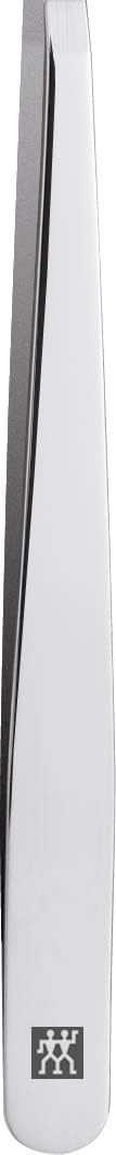 ZWILLING straight tweezers for precise eyebrow hair removal, stainless steel polished, 90 mm