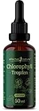 HOCHKONZENTRIERTE TROPFEN: Pro empfohlener Tagesdosis von 55-60 Tropfen führen Sie Ihrem Körper 200 mg natürliches Chlorophyllin zu.