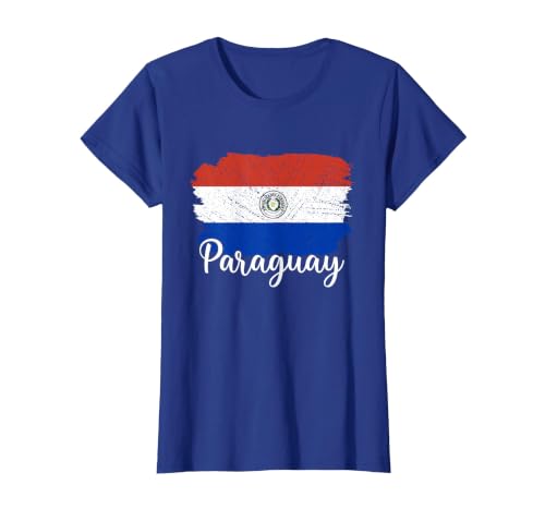 Paraguay Flag Men Women Kids Paraguay Country T-Shirt, Women, Royal Blue, Large