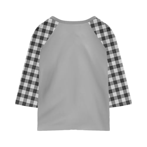 Raglan 3/4 Sleeve Boys T Shirts Loose Summer Crew Neck Cute Tops Color Block 3/4 Length Sleeve 2025 Blouse Relaxed Fit3