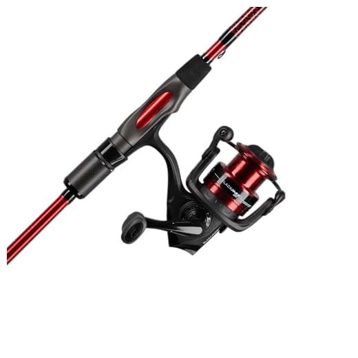 Ugly Stik 6’6” Carbon Spinning Fishing Rod and Reel Spinning Combo, Graphite with Graphite Tip Design, 6’6” 2-Piece Fast Action Rod,Red/Black