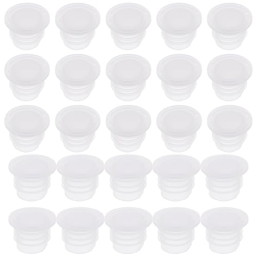Unomor 100pcs Plastic Pipe Plug Salt Shaker Plug Plugs for Bottom Bottle Stoppers Stoppers Plugs Clear Plastic Stopper Salt Shaker Stopper Plug White