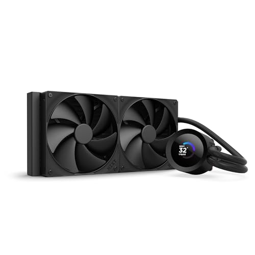 NZXT Kraken Plus 280 - AIO CPU Liquid Cooler - Chłodnica 280mm - 2 x Wentylatory F140P - Konfigurowalny 1.54" Square LCD - AMD® AM5, AM4 - Intel® LGA 1851/1700, 1200/115X - Czarny