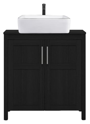 YOURLITE Bathroom Vanity with Sink,30" Black Bathroom Vanity Cabinet with