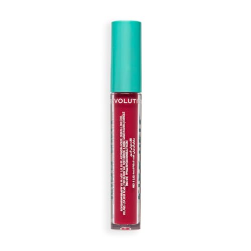 Image of Makeup Revolution Kiss Drip Water Lip Tint 3ml - Cherry Glace | Sheer Buildable Glossy Lip Tint | Hydrating Formula with Shea Butter, Vitamin E & Hyaluronic Acid | Lightweight Dewy Finish