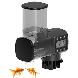 Automatic Fish Aquarium Feeder, Fish Feeder 500ml Large Capacity Fish Food Aquarium Battery Operated Fish Feeder with Timer Aquaristics Accessories for Fish Tank, 3 AA Batteries Not Included