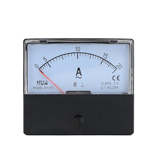 Ampèremètre AC 75A DH-670 : cadran analogique rectangulaire pour tableau électrique