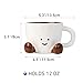 MSJGA Cute Coffee Mug for Women, Ceramic Funny Coffee Cup - 12 oz Novelty Unique Teacup with Handle - Artistic Coffee Mug for Family, Friends, Coworkers