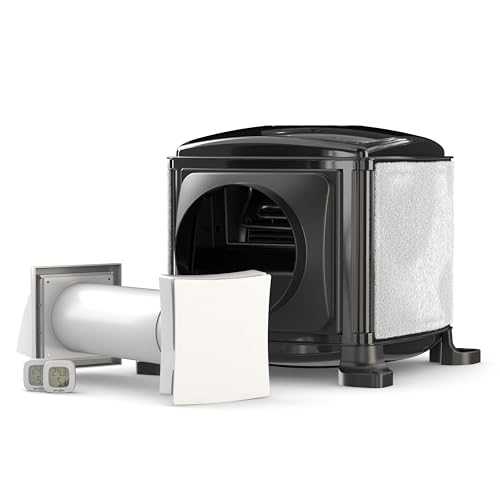 Dryzone Whole House Ventilation Bundle for Condensation & Mould Control | Loft Cube PIV Unit with Heater | Passive Wall Vent | 2 Digital Hygrometers