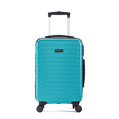 Image of THE ASSEMBLY Hard-Sided Cabin Luggage 55 cms - Premium Polycarbonate Trolley Bag 20 Inches Teal