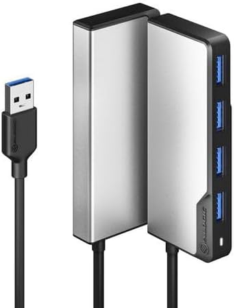 ALOGIC Fusion Swift 4-in-1 USB-A Hub with 4X USB-A USB 3.0 Ports, Space Grey, USB Expansion Hub for Laptops, Desktops, Keyboards, Mouse & Storage Devices