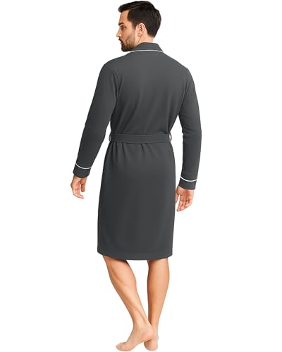 Bata de punto de mezcla de algodón premium NY Threads gris para hombre 2