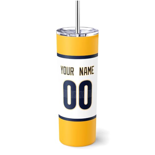 Image of ANTKING Nashville Tumbler 20oz Travel Mug Custom Name Number Gifts | Stainless Steel Insulated Coffee Cup for Men Women