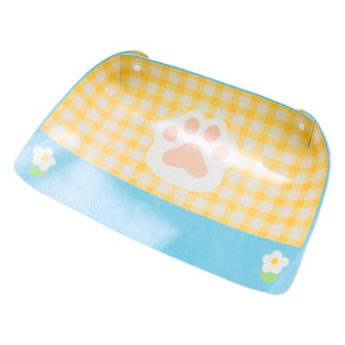 Futternapf- Unterlage für Katzen | wasserdichte rutschfeste Bodenmatte mit erhöhtem Rand | Futtermatte für Katzen 40 x 60 cm | geeignet für Innenboden, Käfig, Teppich, Wassernapf und Futter