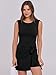 Caracilia Women Summer Sleeveless Bodycon Tie Cinched Waist Romper Skort Mini Dress Built in Shorts Night Out Vacation Dress Black Medium