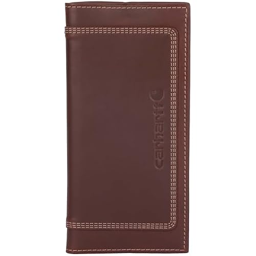 Carhartt Leather Triple-Stitched Rodeo Wallet Brown