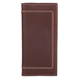Carhartt Leather Triple-Stitched Rodeo Wallet Brown | Men’s Rugged, Triple Stitch Wallets, Available in Multiple Styles
