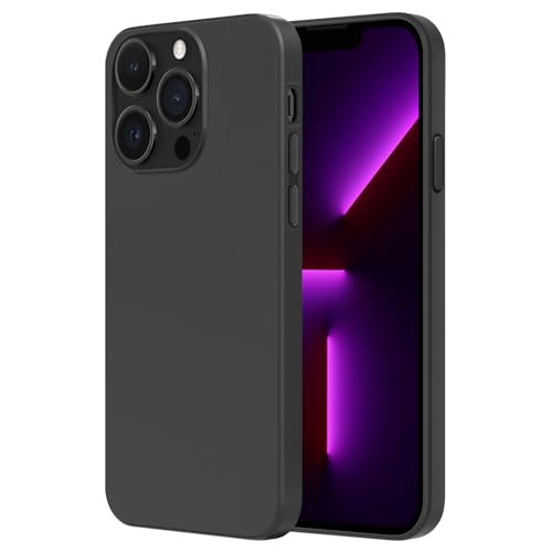 NEW'C Cover per iPhone 13 Pro (6,1 Pulgadas) in custodia silicone ultra sottile nero [Ultra Leggera]
