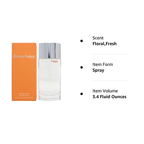 Clinique Happy Eau De Parfum Spray For Women, 3.4 Fluid Ounce #TOP5