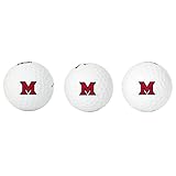Desert Cactus Miami University Ohio Golf Balls 3 Pack – MU Redhawks Full Color Three – Officially Licensed Sport Team Accessory (Design A)